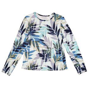 Hang Ten UV protection UPF 50 Longsleeve Top Tropical Print S Swim Beach Outdoor